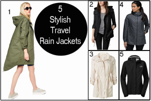 Packing Tips from The Urban Mum - 5 stylish travel rain jackets - what to pack
