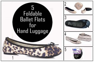 What to Pack in Carry on Luggage, foldable Ballet Flats